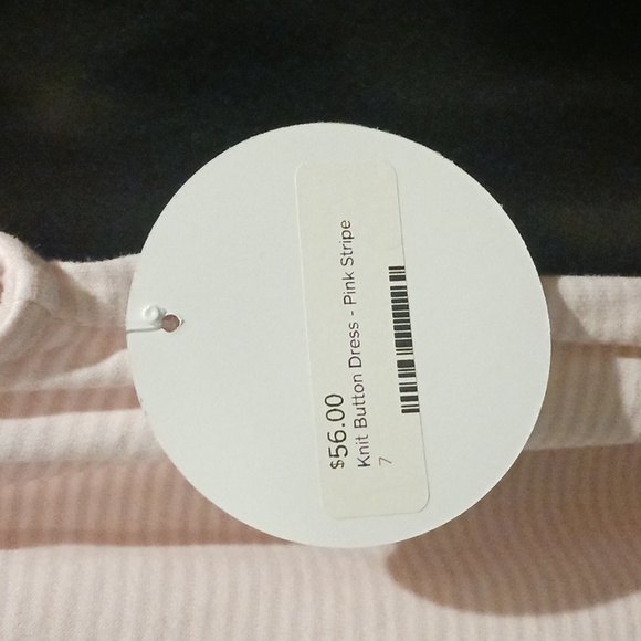 NWT Peggy Green Girls Size 7 casual dress Pink and White stripes - Picture 3 of 7